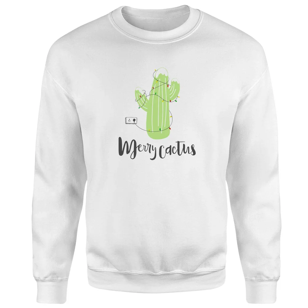 Merry Cactus Sweatshirt - White - S - Weiß Bild 1