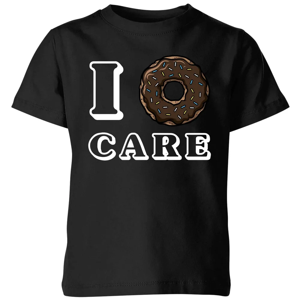 I Donut Care Kids T-Shirt - Black - 5-6 Jahre - Schwarz Bild 1