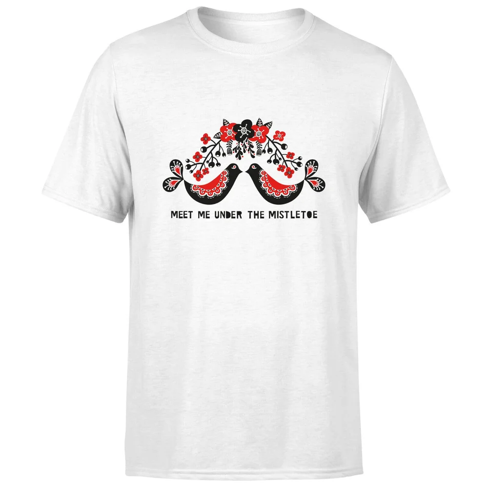 Meet Me Underneath The Mistletoe T-Shirt - White - S - Weiß Bild 1