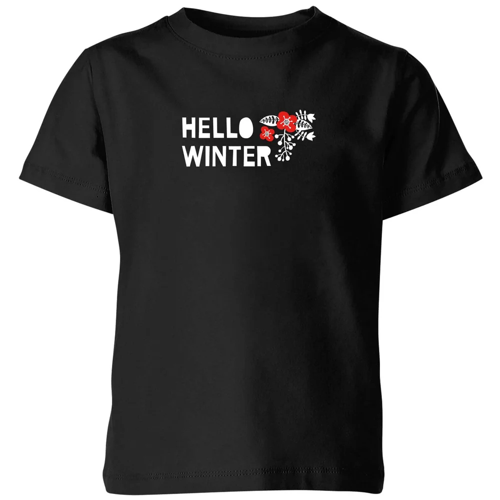 Hello Winter Kids' T-Shirt - Black - 3-4 Jahre - Schwarz Bild 1