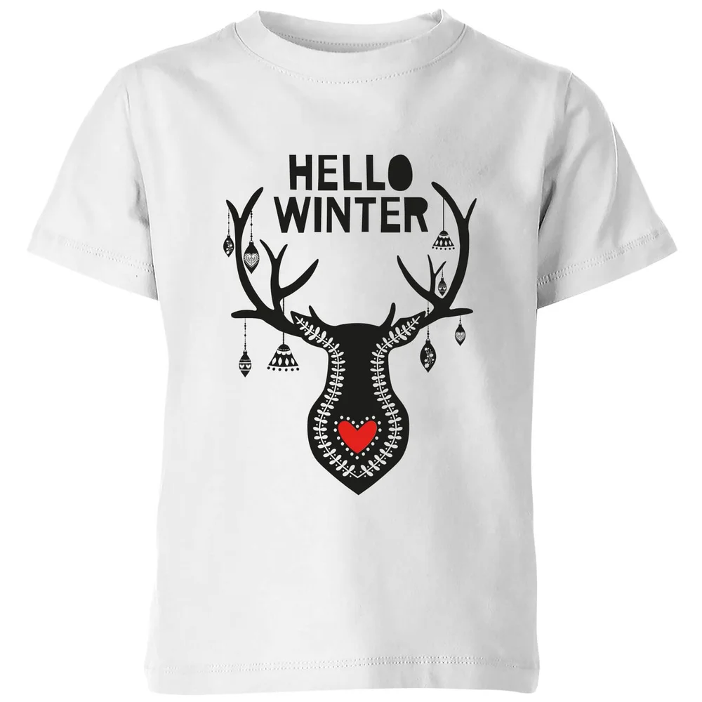 Hello Winter Kids' T-Shirt - White - 3-4 Jahre - Weiß Bild 1