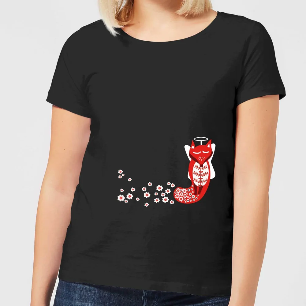 Flower Fox Women's T-Shirt - Black - 3XL Bild 1