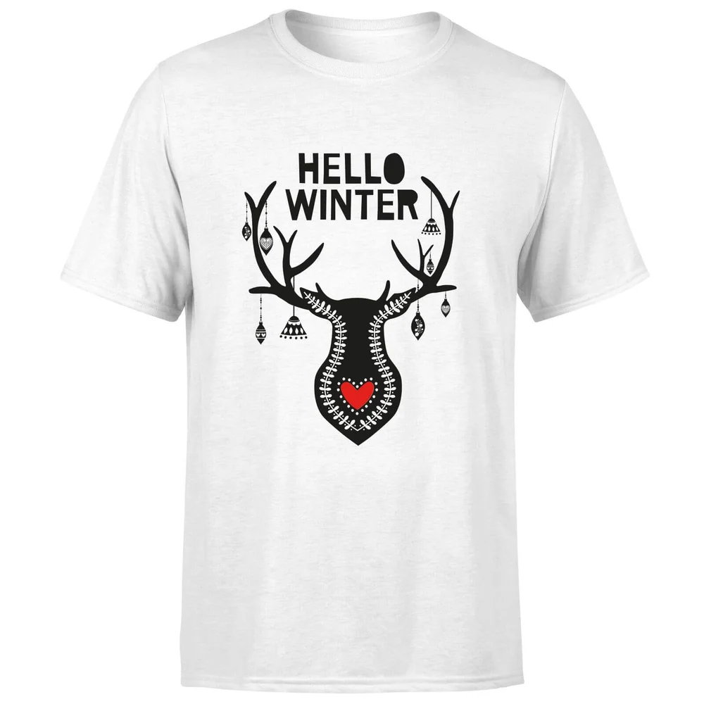 Hello Winter T-Shirt - White - S - Weiß Bild 1