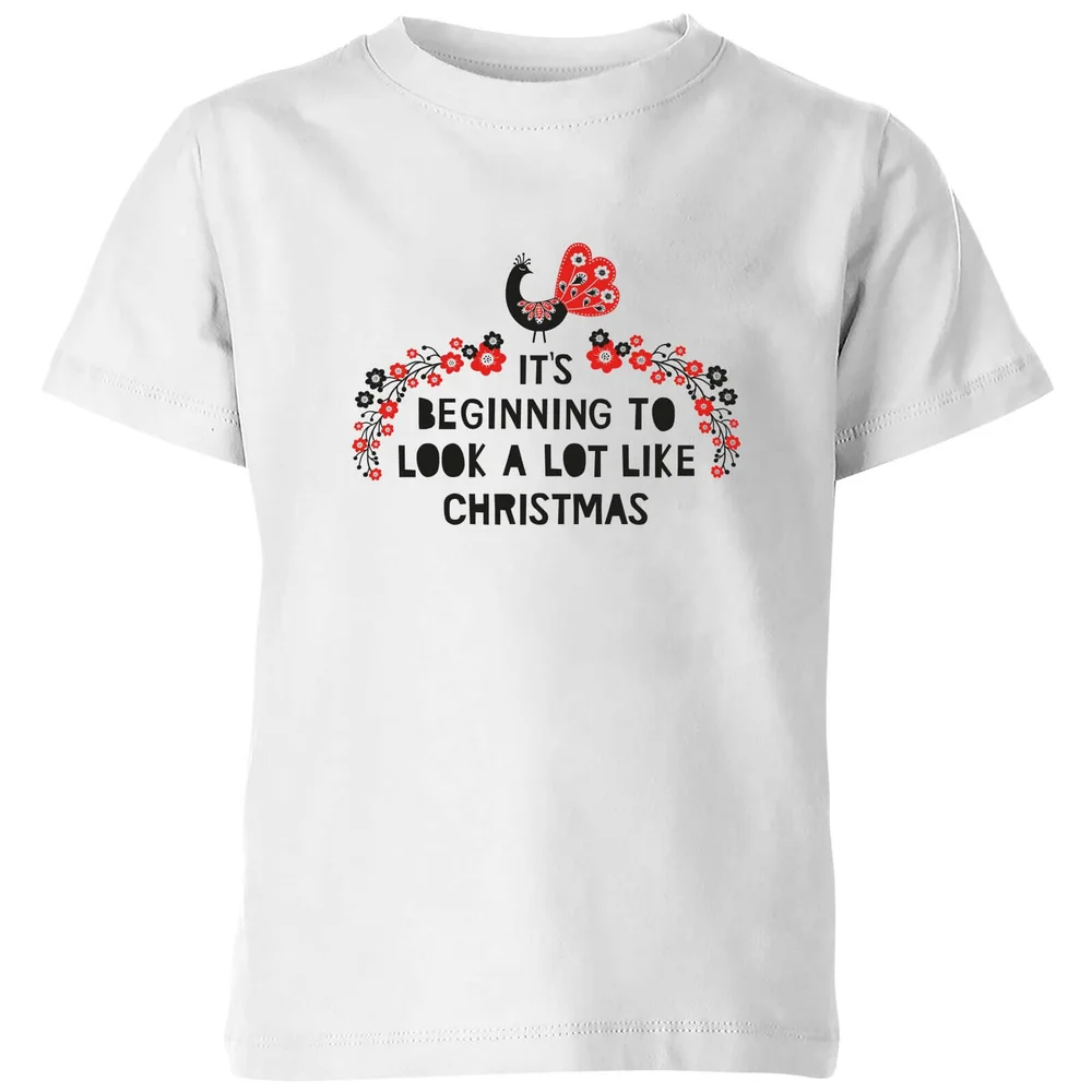 It's Beginning To Look A Lot Like Christmas Kids' T-Shirt - White - 3-4 Jahre - Weiß Bild 1