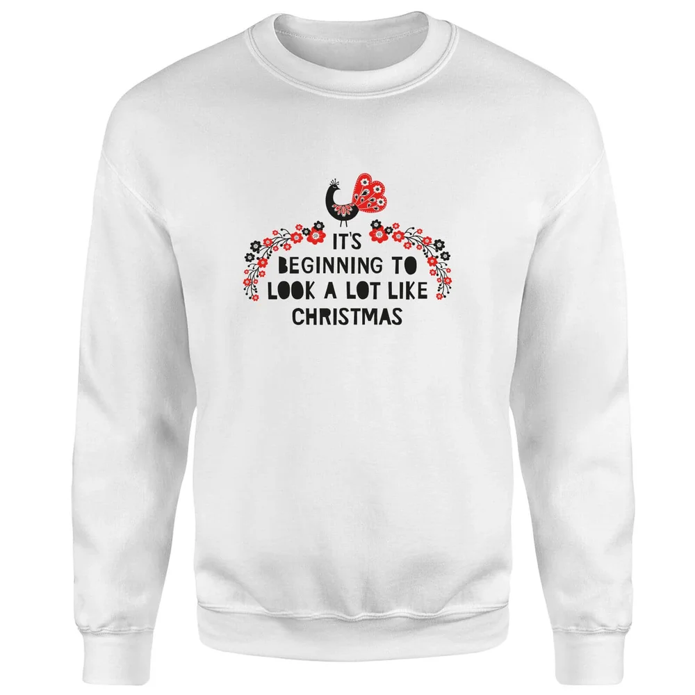 It's Beginning To Look A Lot Like Christmas Sweatshirt - Weiß - S - Weiß Bild 1