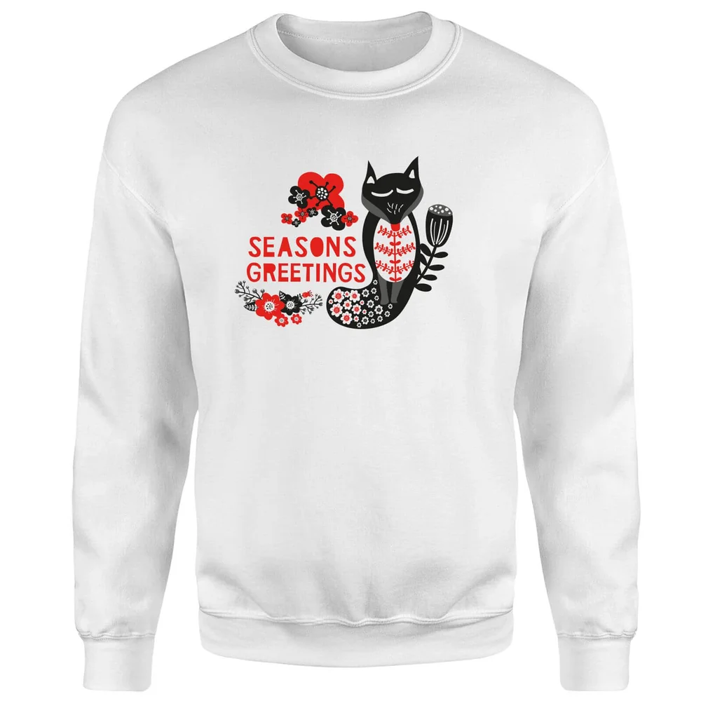 Season's Greetings Sweatshirt - White - S - Weiß Bild 1