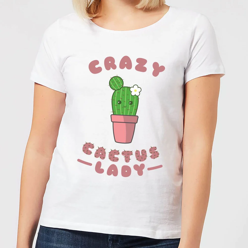 Crazy Cactus Lady Women's T-Shirt - White - S - Weiß Bild 1