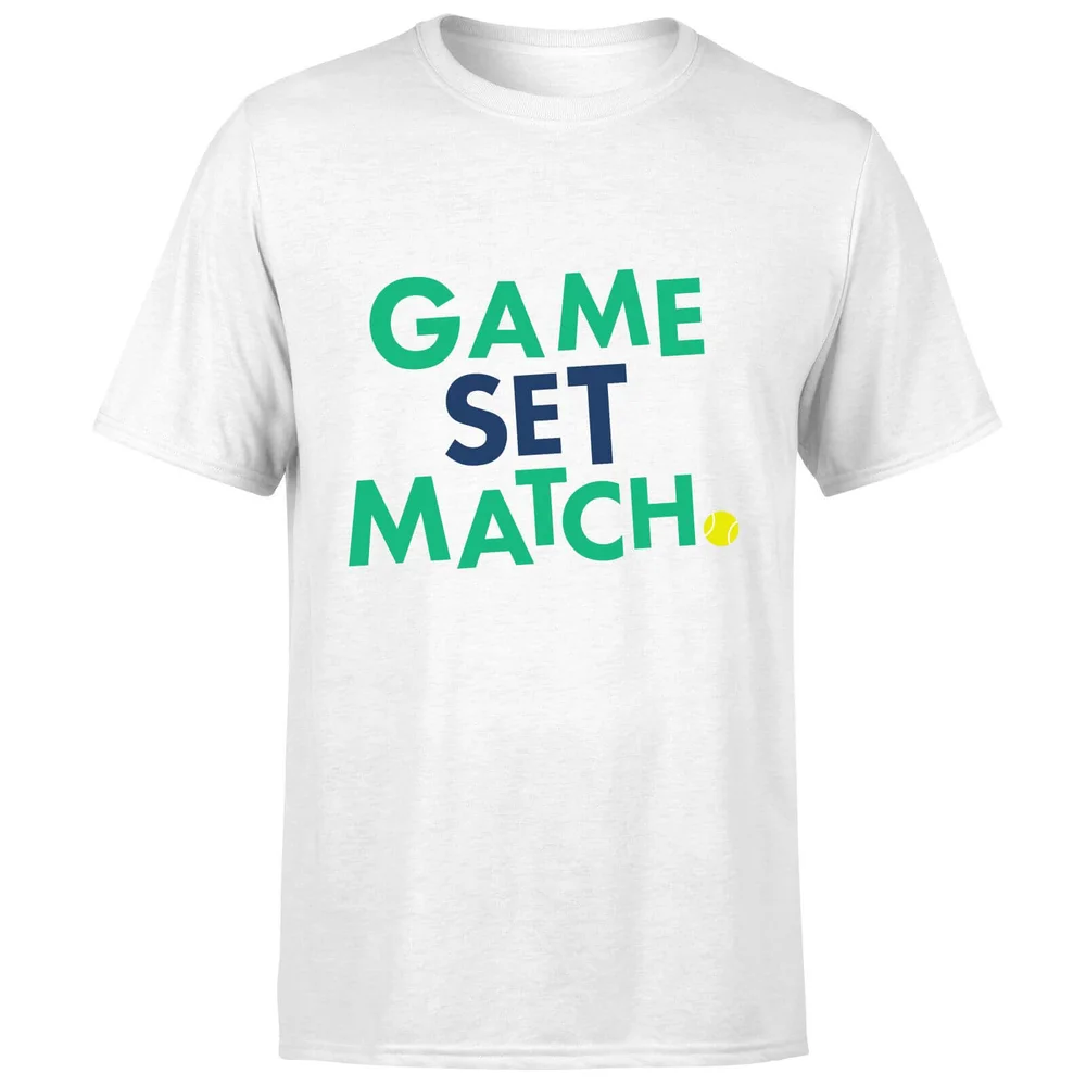 Game Set Match T-Shirt - White - S - Weiß Bild 1