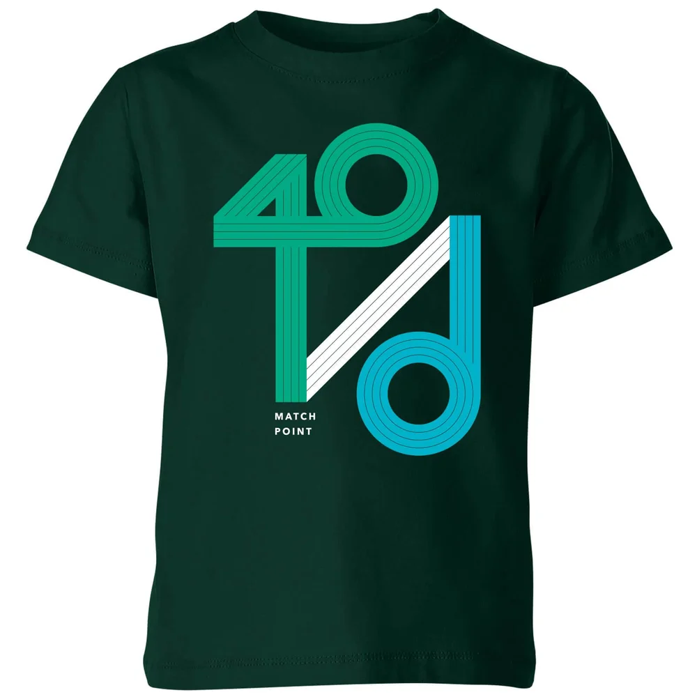 40 / d Match Point Kids' T-Shirt - Forest Green - 3-4 Jahre - Waldgrün Bild 1