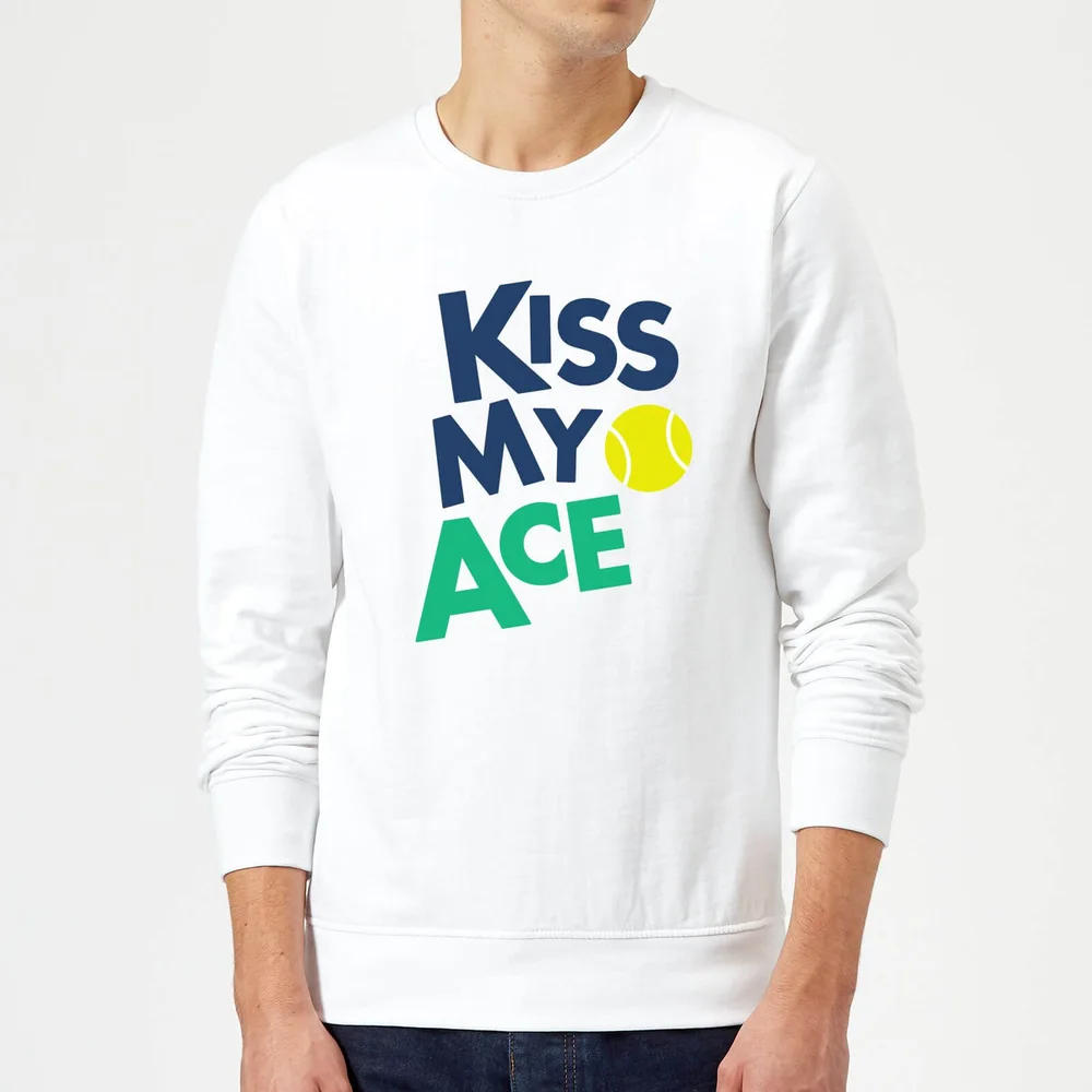 Kiss my Ace Sweatshirt - White - S - Weiß Bild 1