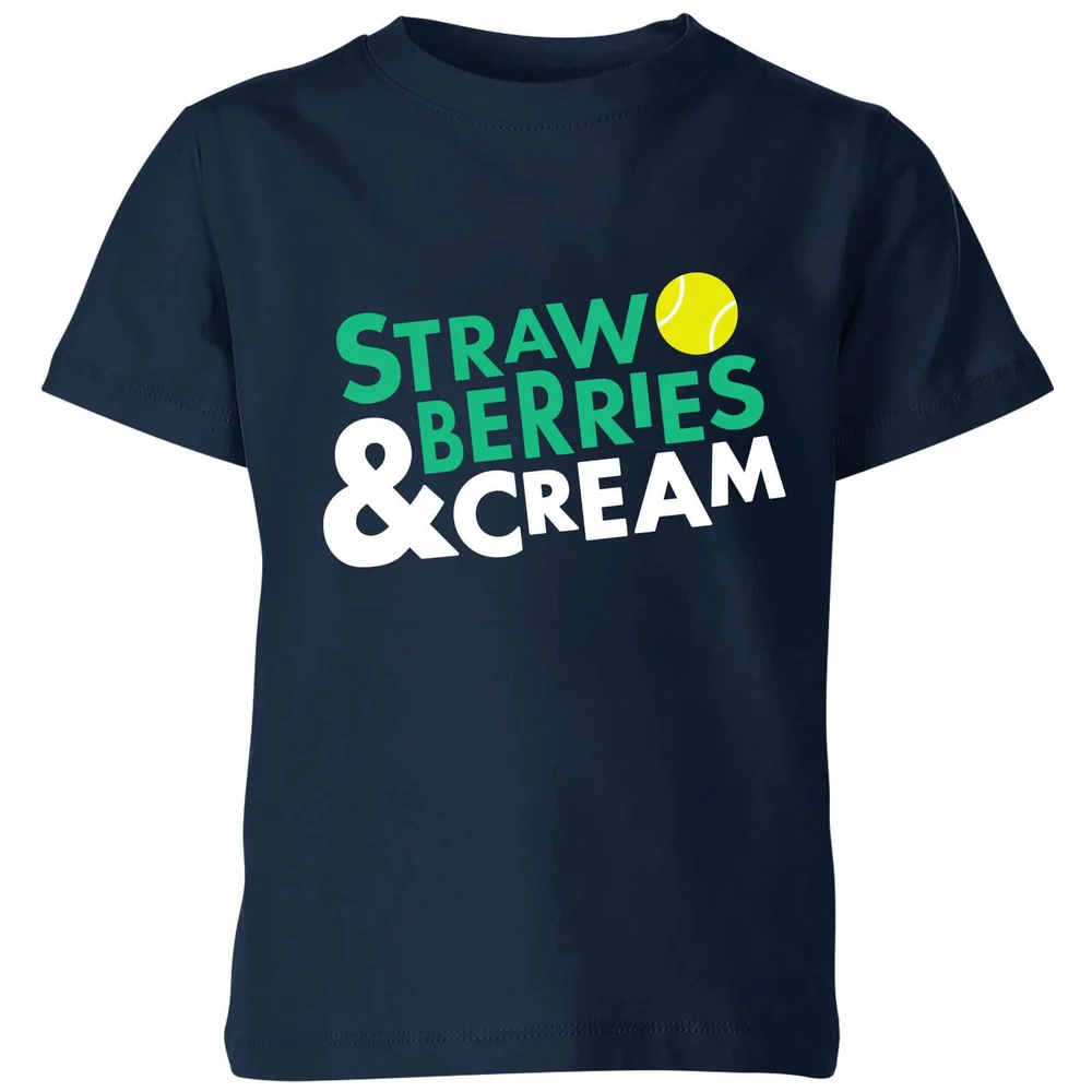 Strawberries and Cream Kids' T-Shirt - Navy - 3-4 Jahre - Marineblau Bild 1