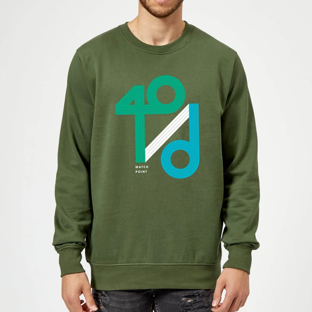40 / d Match Point Sweatshirt - Forest Green - S - Kellygrün Bild 1