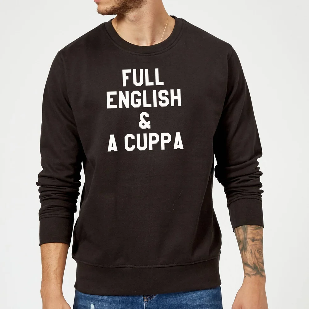 Full English and a Cuppa Sweatshirt - Black - S - Schwarz Bild 1