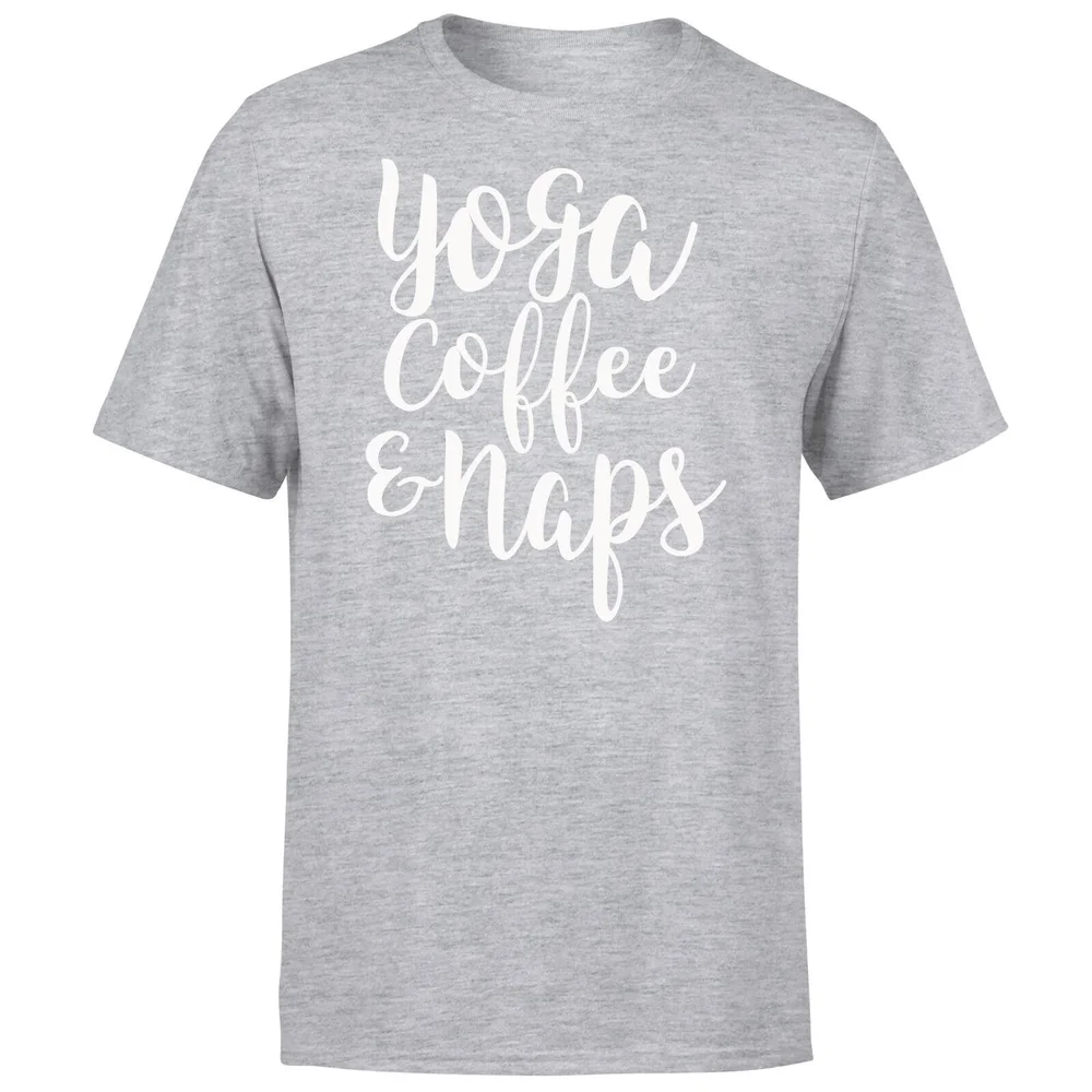 Yoga Coffee and Naps T-Shirt - Grey - S - Grau Bild 1