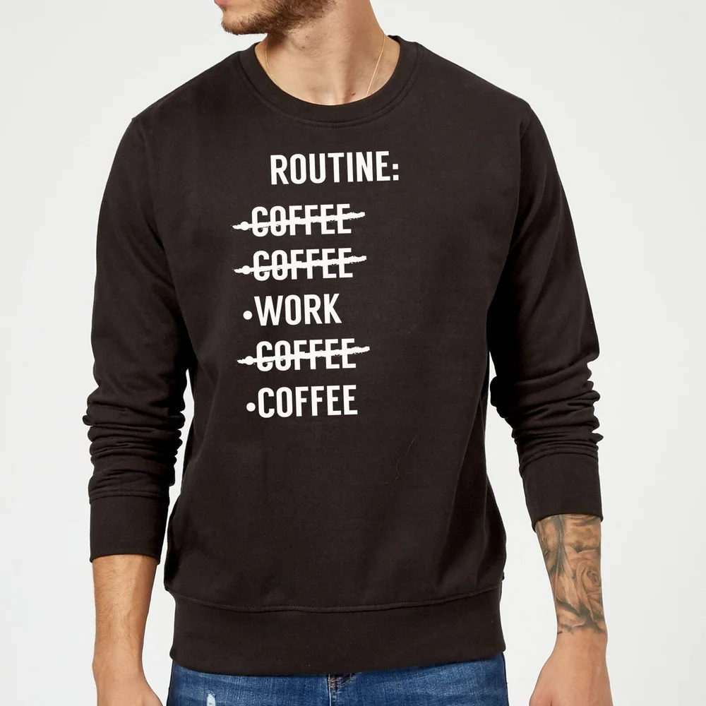 Coffee Routine Sweatshirt - Black - S - Schwarz Bild 1