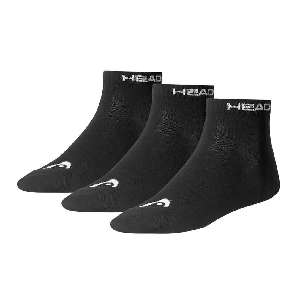Head Men's 3 Pack Quarter Socks - Black - UK 6-8 - Schwarz Bild 1