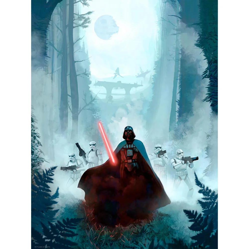 Star Wars: Die Rückkehr der Jedi-Ritter 'Vengeful Pursuit' Lithographie Druck von Jeremy Saliba (46 x 61 cm) Bild 1