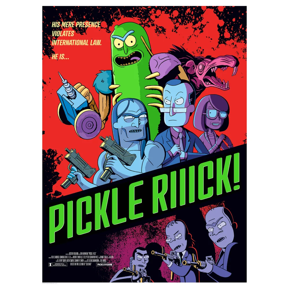 Rick & Morty Pickle Rick Lithograph Print von Serban Cristescu (45cm x 61cm) – Zavvi Exclusive nur 300 Auflagen Bild 1