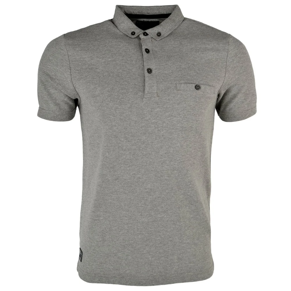 Dissident Men's Dalwood Polo Shirt - Mid Grey Marl - S - Grau Bild 1