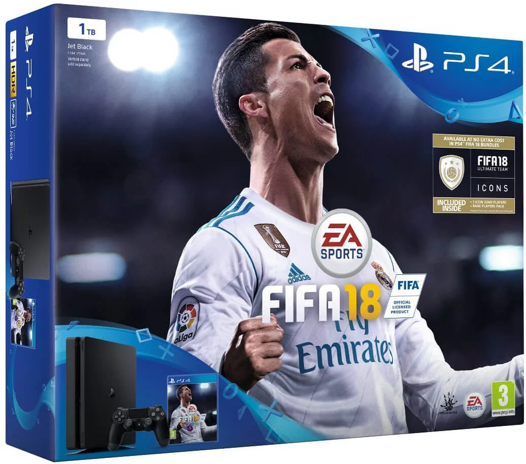 Sony PlayStation FIFA 18 1TB with FIFA 18 Ultimate Team Icons and Rare Player Pack Bild 1