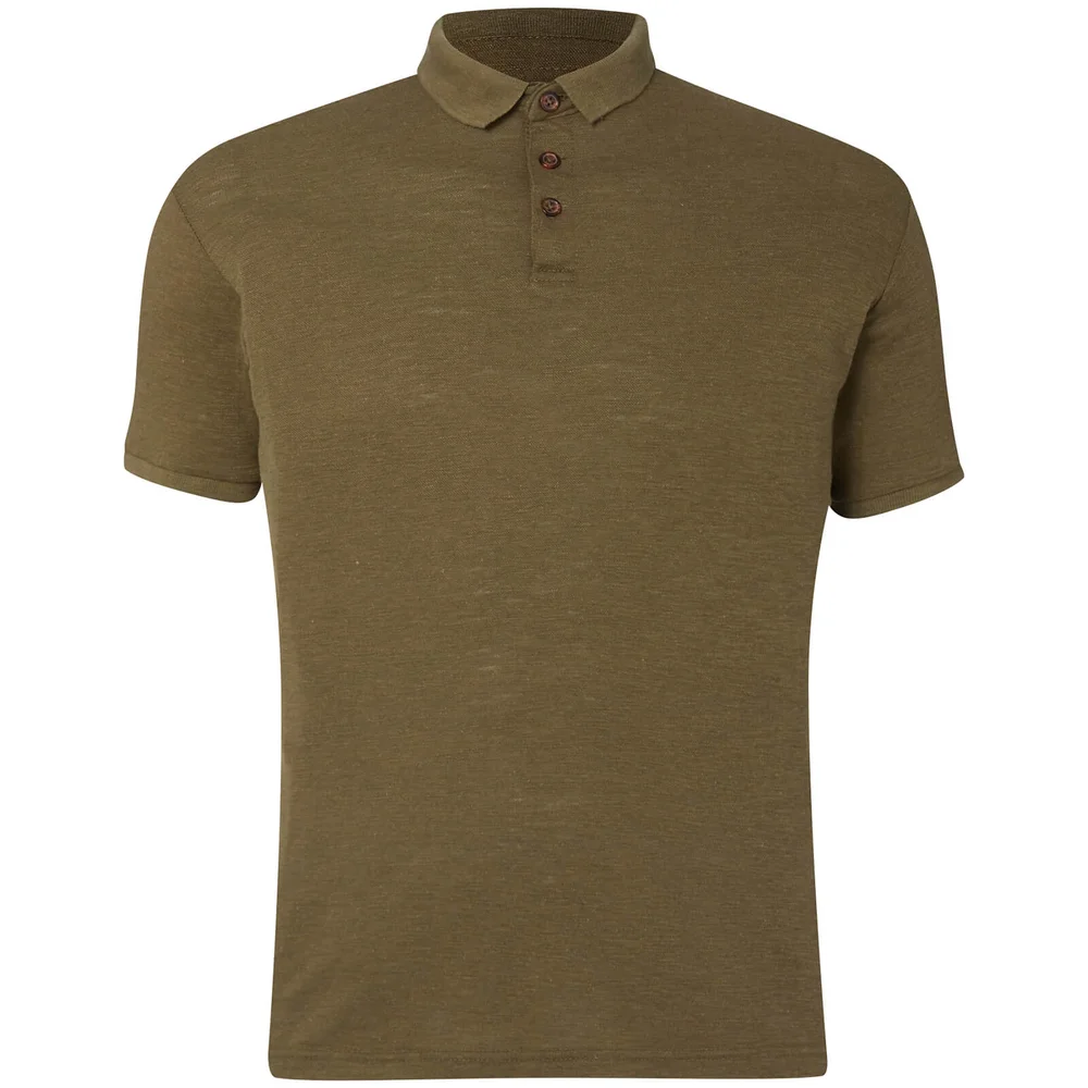 D-Struct Men's Slub Polo Shirt - Khaki - S Bild 1