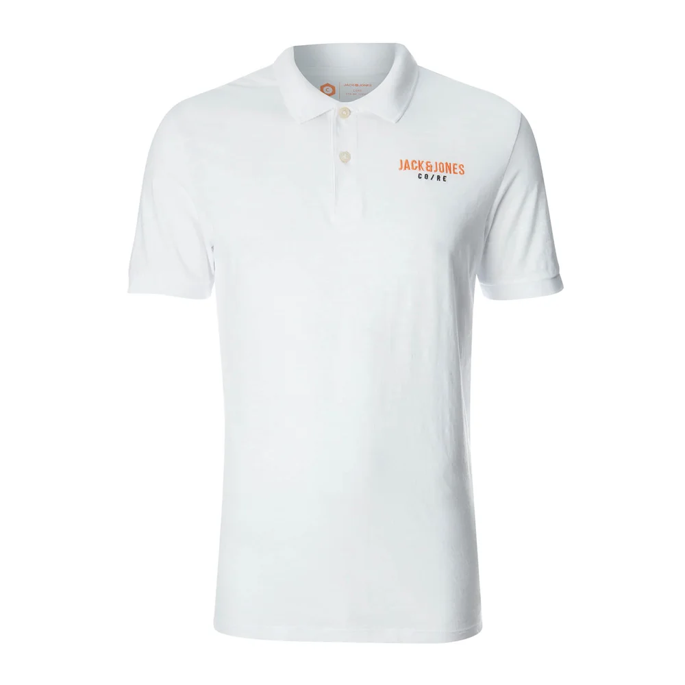 Jack & Jones Men's Core Titan Polo Shirt - White - S - Weiß Bild 1