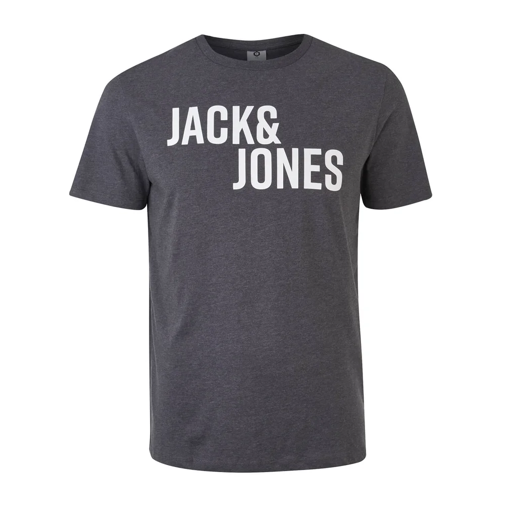 Jack & Jones Men's Core Cell T-Shirt - Dark Grey Marl - S - Grau Bild 1