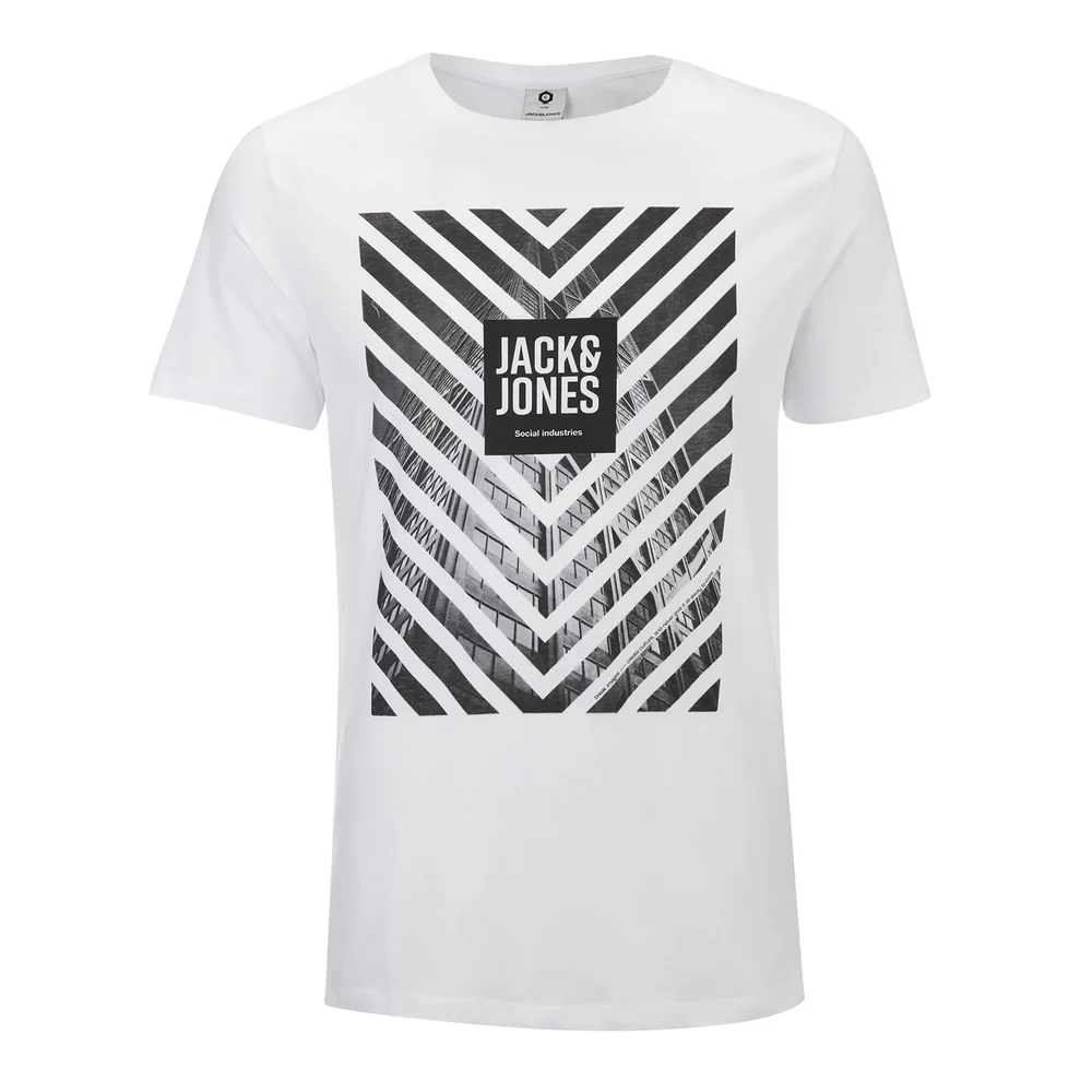 Jack & Jones Men's Core Burke T-Shirt - White - S - Weiß Bild 1