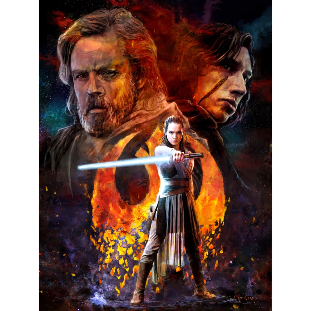 Star Wars: Die letzten Jedi "Disturbance" Lithographie Druck von Cliff Cramp (54 x 71 cm) Limitiert auf 250 Stück Bild 1