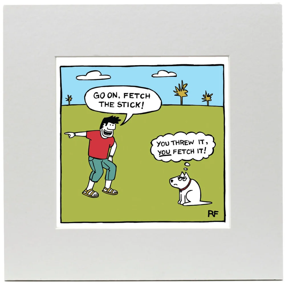 Off the Leash Fetch Art Print Bild 1