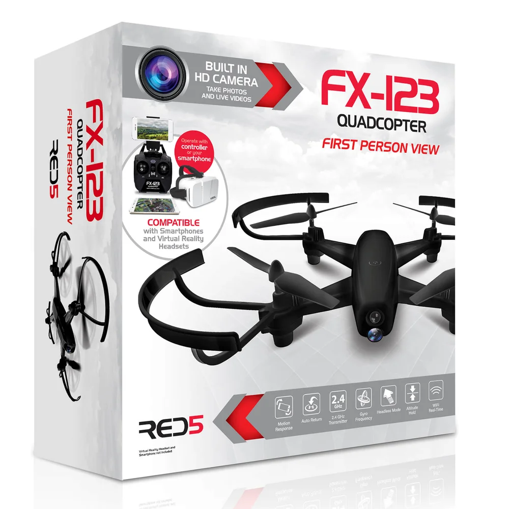RED5 FX123 Quadcopter – Schwarz Bild 1
