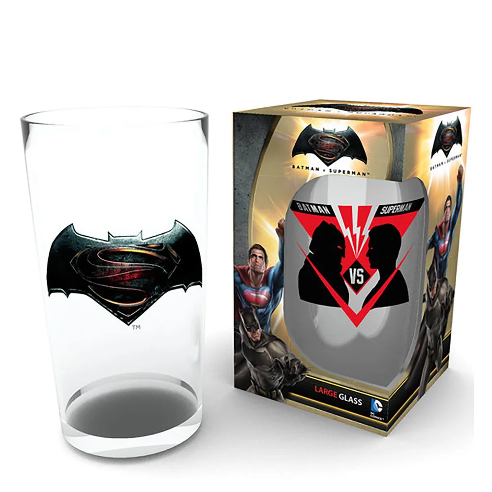 Batman Vs Superman Vs Large Glasses 16oz Bild 1