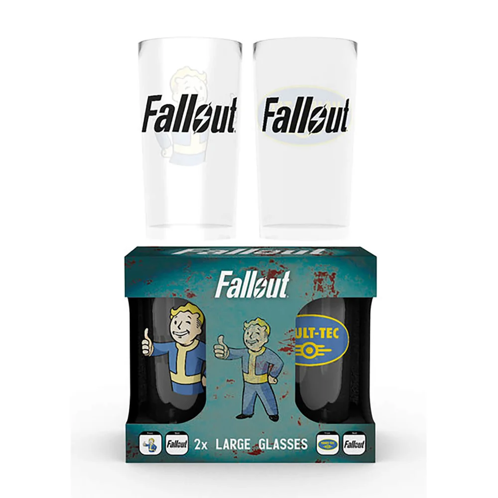 Fallout Vault Tec Large Glasses Twin Pack Bild 1