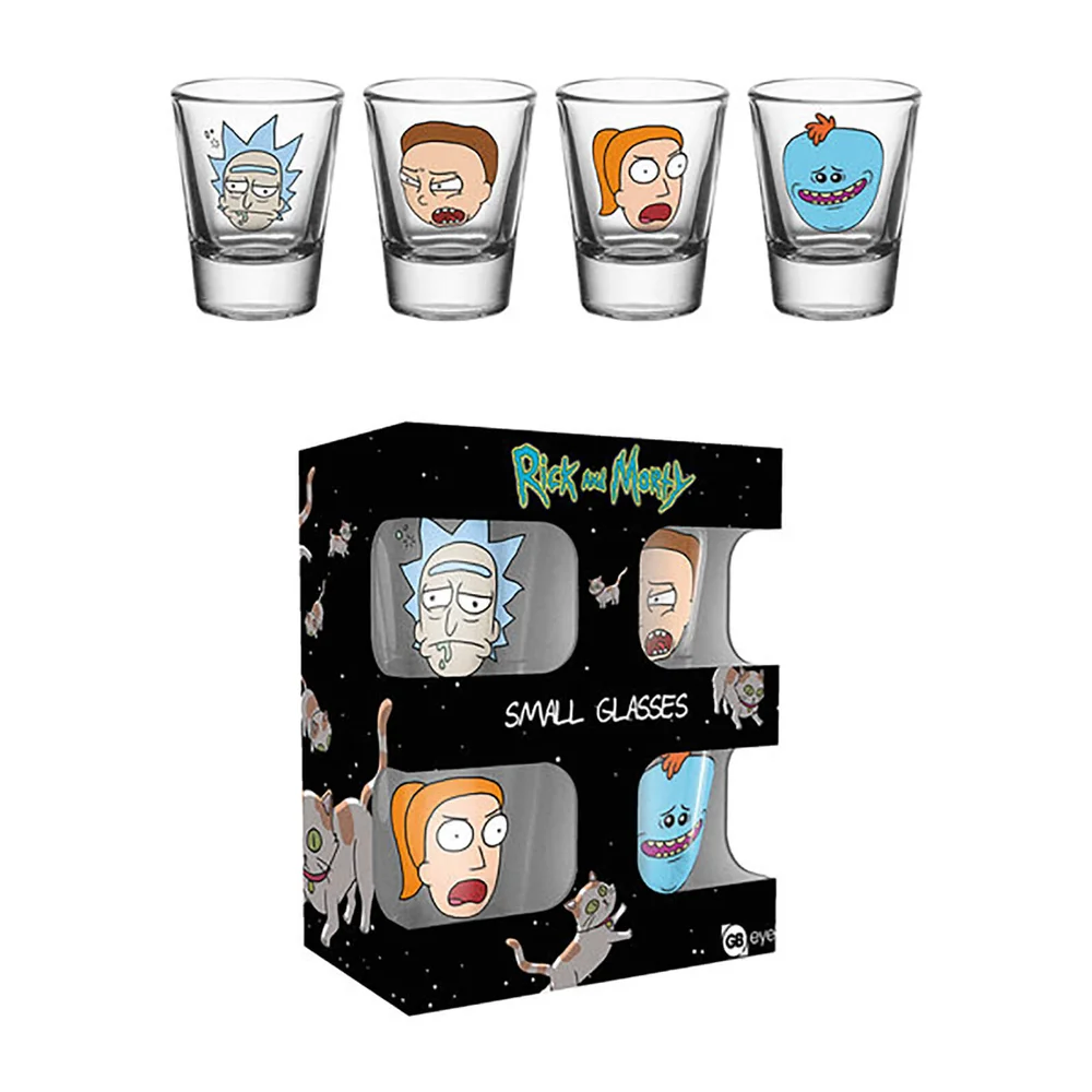 Rick and Morty Schnapsgläser mit Gesichtern Bild 1