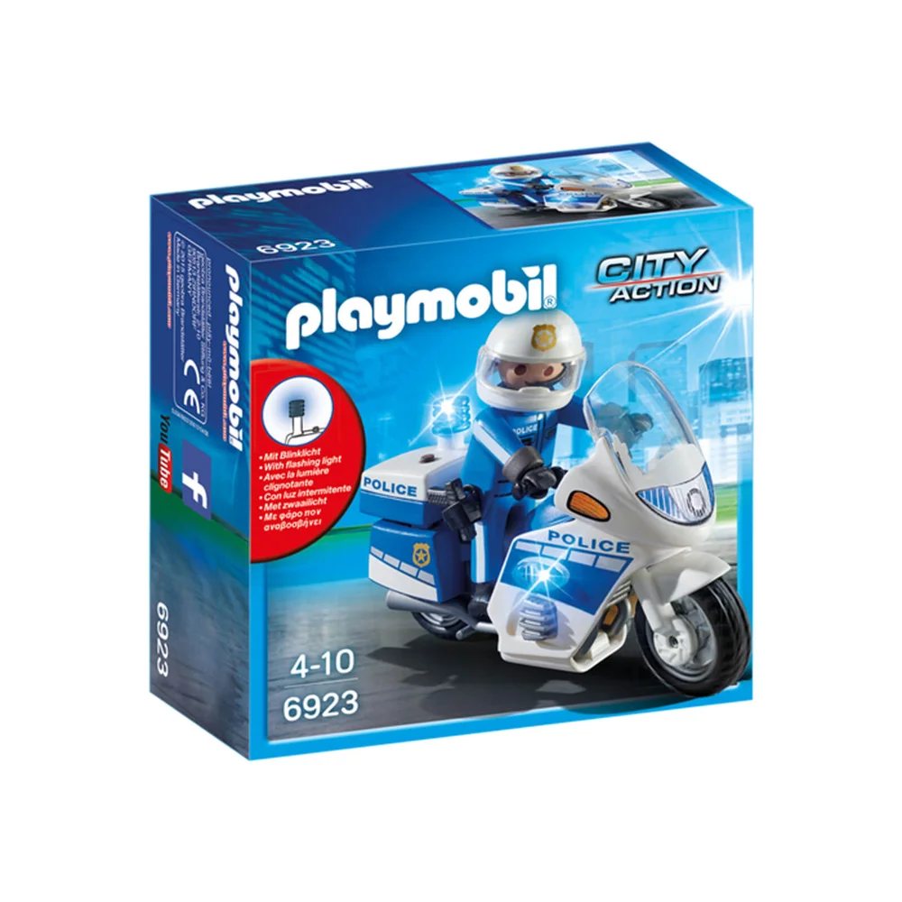 Playmobil int. motorradstreife mit led blinklicht (6923) Bild 1