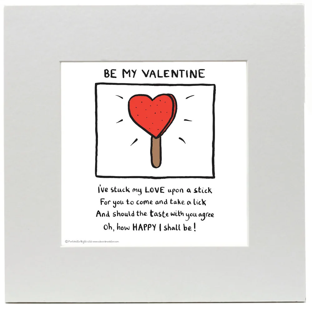 Edward Monkton Be My Valentine Print Bild 1