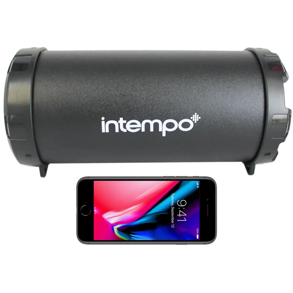 Intempo Large Wireless Bluetooth Tube Speaker - Black Bild 1