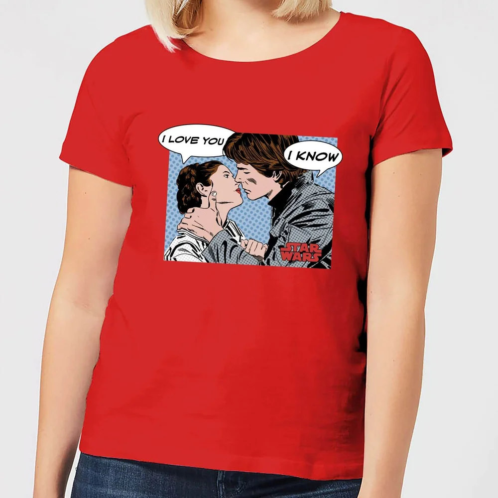 Star Wars Leia Han Solo Love Frauen T-Shirt - Rot - XXL Bild 1