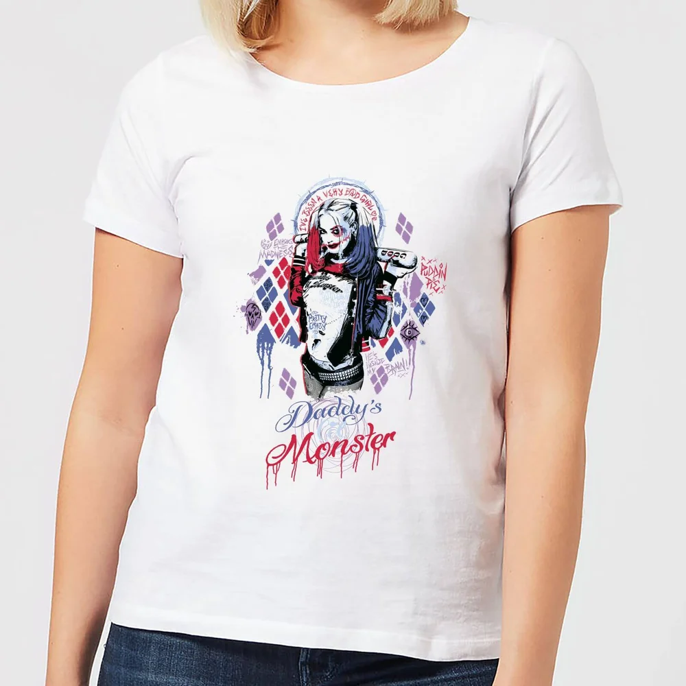 DC Comics Suicide Squad Daddys Lil Monster Frauen T-Shirt - Weiß - S Bild 1