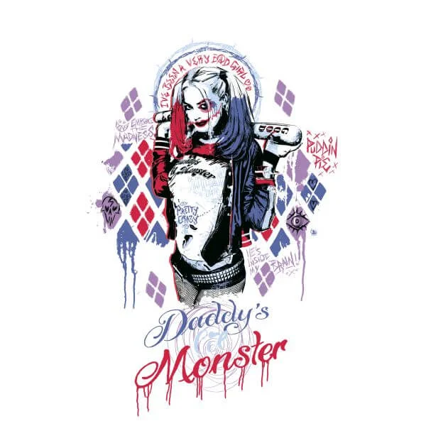 DC Comics Suicide Squad Daddys Lil Monster Frauen T-Shirt - Weiß