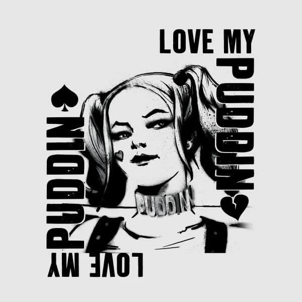 DC Comics Suicide Squad Harley Love Puddin Frauen T-Shirt - Grau