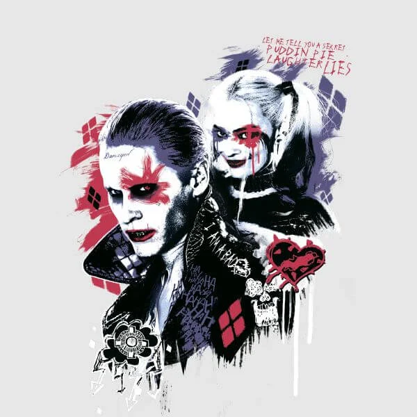 DC Comics Suicide Squad Harleys Puddin Frauen T-Shirt - Grau