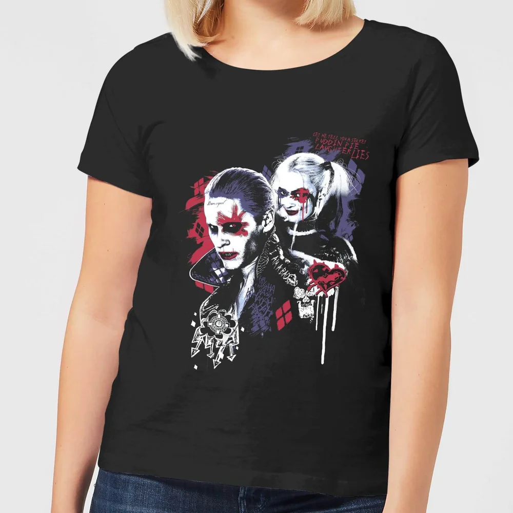 DC Comics Suicide Squad Harleys Puddin Frauen T-Shirt - Schwarz - S Bild 1