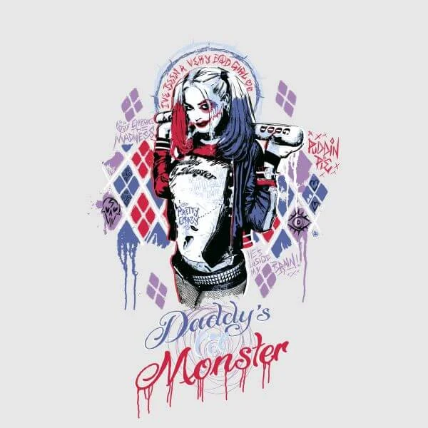 DC Comics Suicide Squad Daddys Lil Monster Frauen T-Shirt - Grau