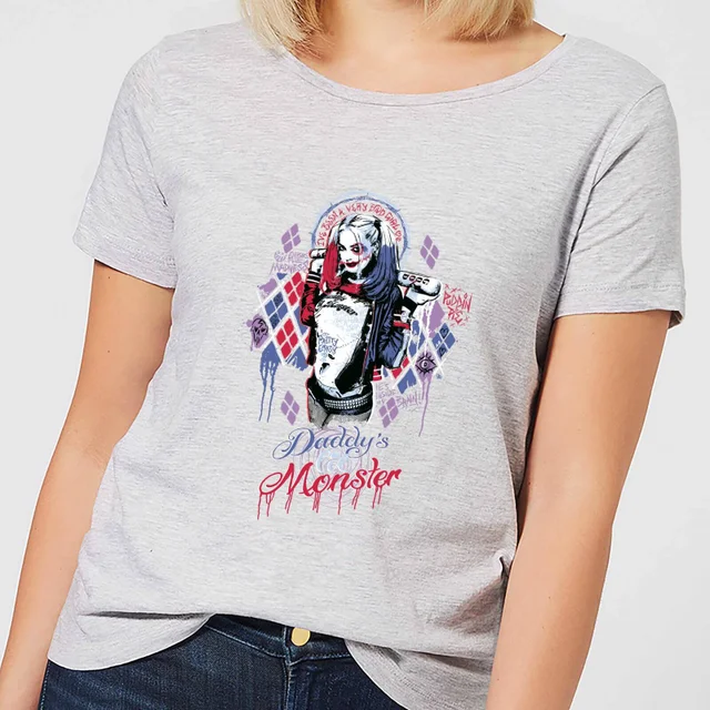DC Comics Suicide Squad Daddys Lil Monster Frauen T-Shirt - Grau