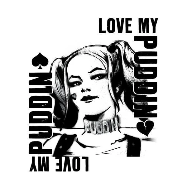 DC Comics Suicide Squad Harley Love Puddin Frauen T-Shirt - Weiß