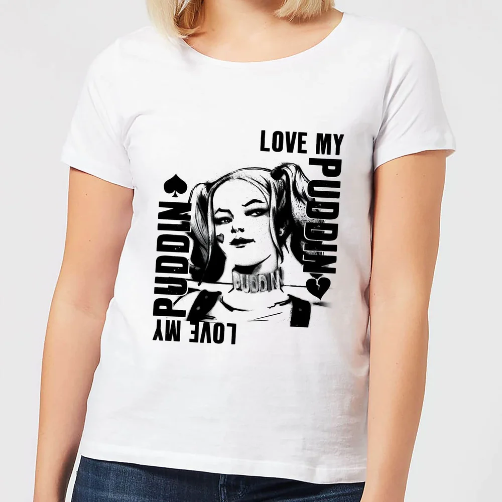 DC Comics Suicide Squad Harley Love Puddin Frauen T-Shirt - Weiß - S Bild 1