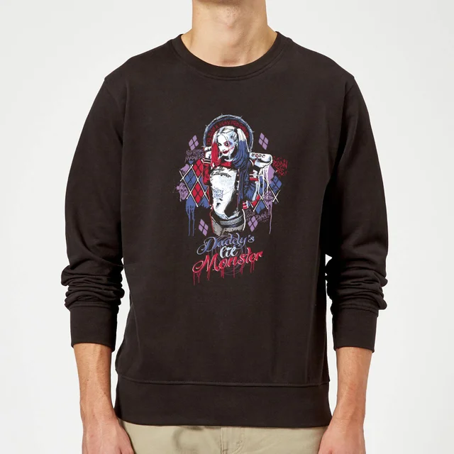 DC Comics Suicide Squad Daddys Lil Monster Pullover - Schwarz