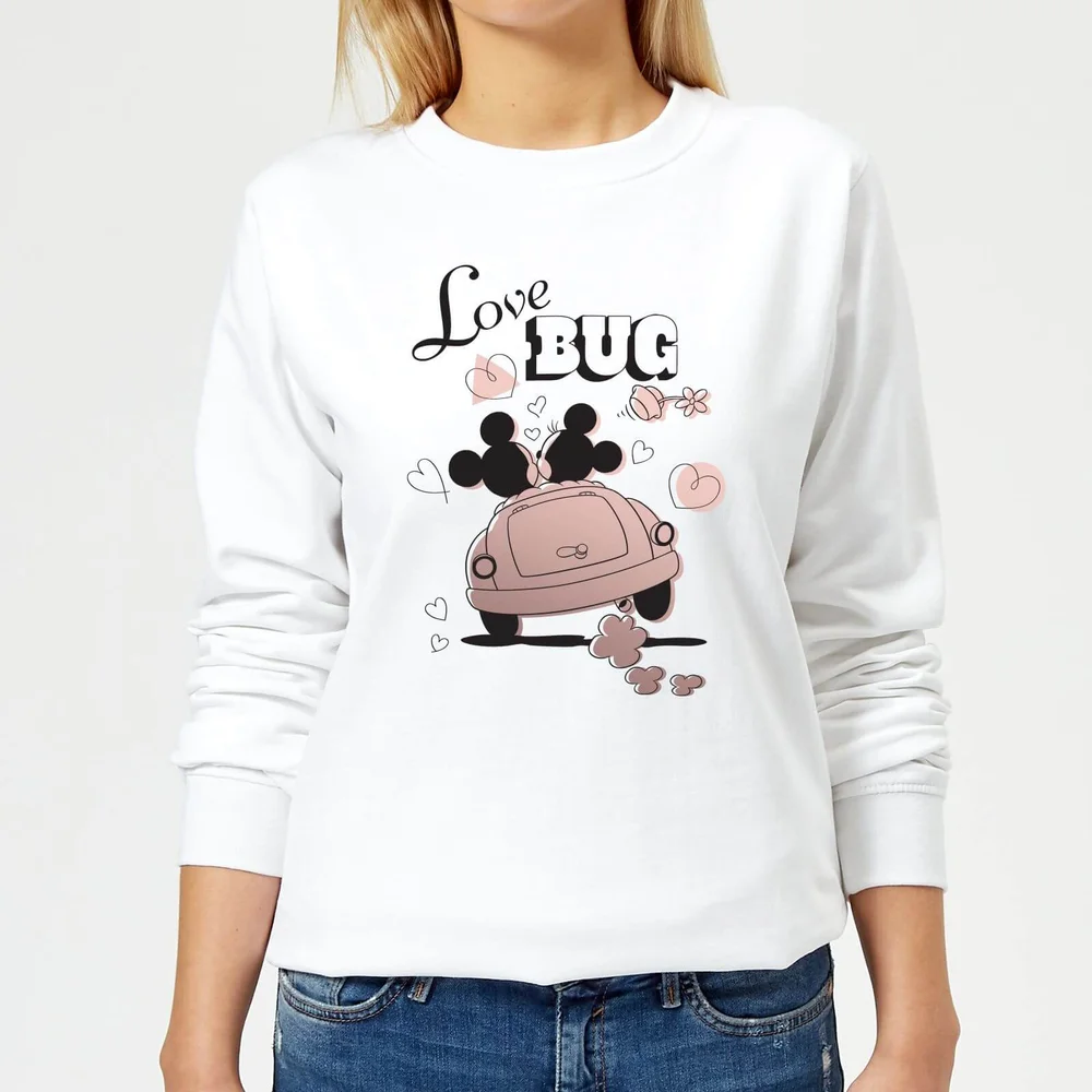 Disney Mickey Mouse Love Bug Frauen Pullover - Weiß - S Bild 1