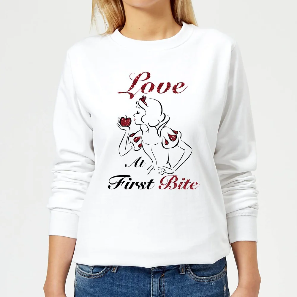 Disney Prinzessin Snow Weiß Love At First Bite Frauen Pullover - Weiß - S Bild 1